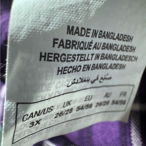 Pennington's DC Purple Plaid Button Down Shirt Size 3x - Picture 11 of 11